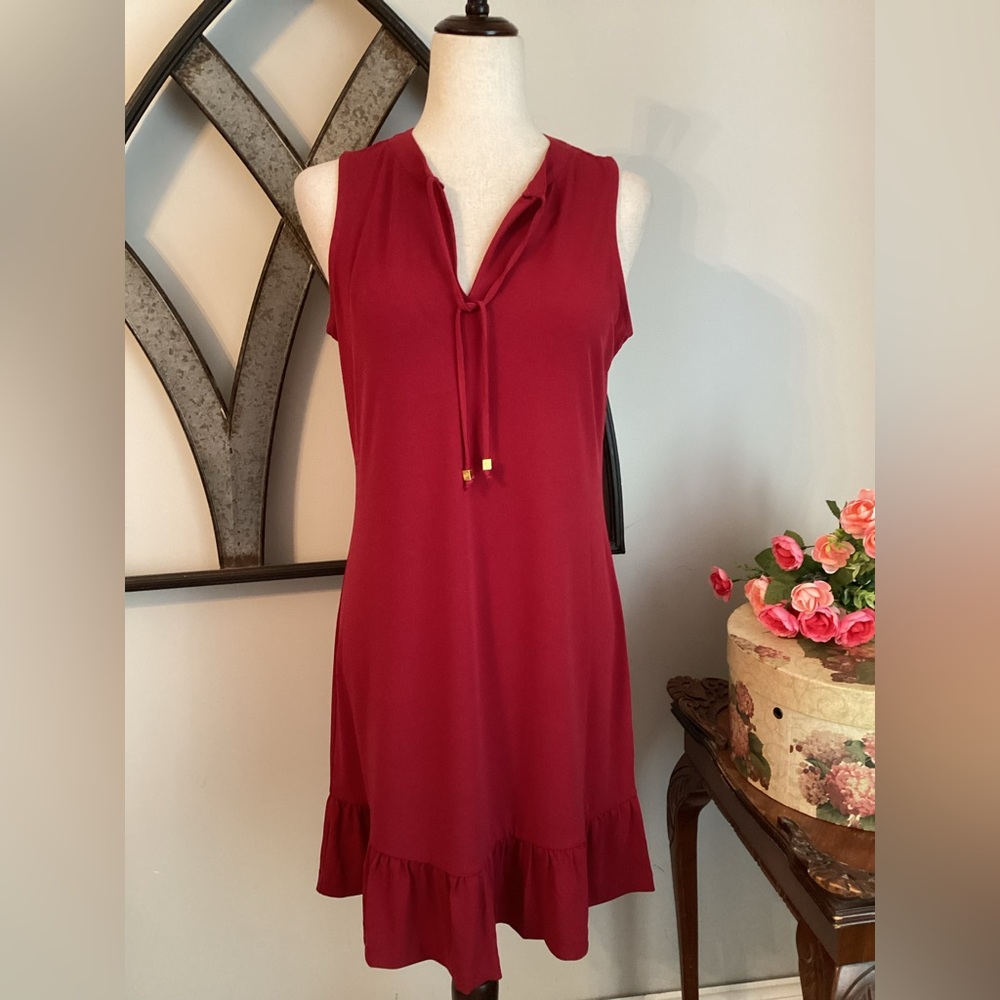 MICHAEL KORS Sleeveless Dress with Tie Neck